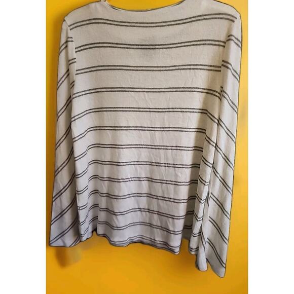 Bobeau Womens Striped Pullover Top Small New Soft Cr6 Excellent Boho Chic - Picture 5 of 5